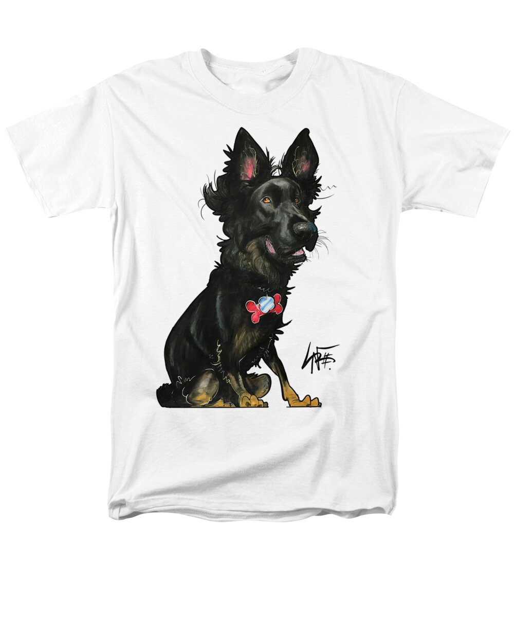 Turner Men's T-Shirt (Regular Fit) featuring the drawing Turner 3943 by Canine Caricatures By John LaFree