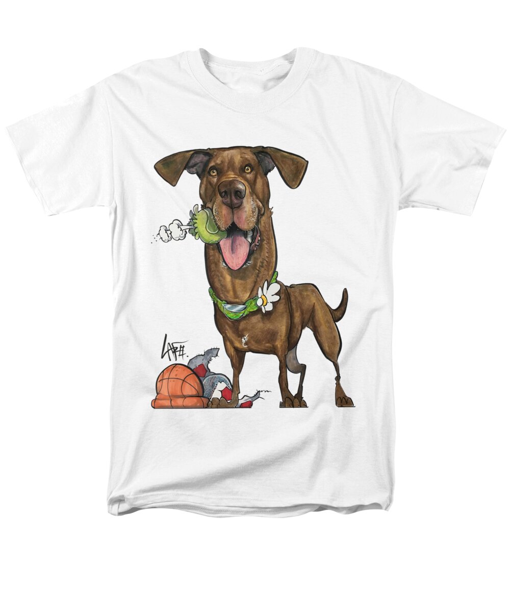 Vca Men's T-Shirt (Regular Fit) featuring the drawing VCA Rosario by Canine Caricatures By John LaFree