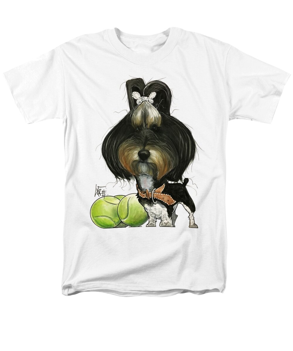 Pet Portrait Men's T-Shirt (Regular Fit) featuring the drawing Wright 7-1461 2 by John LaFree