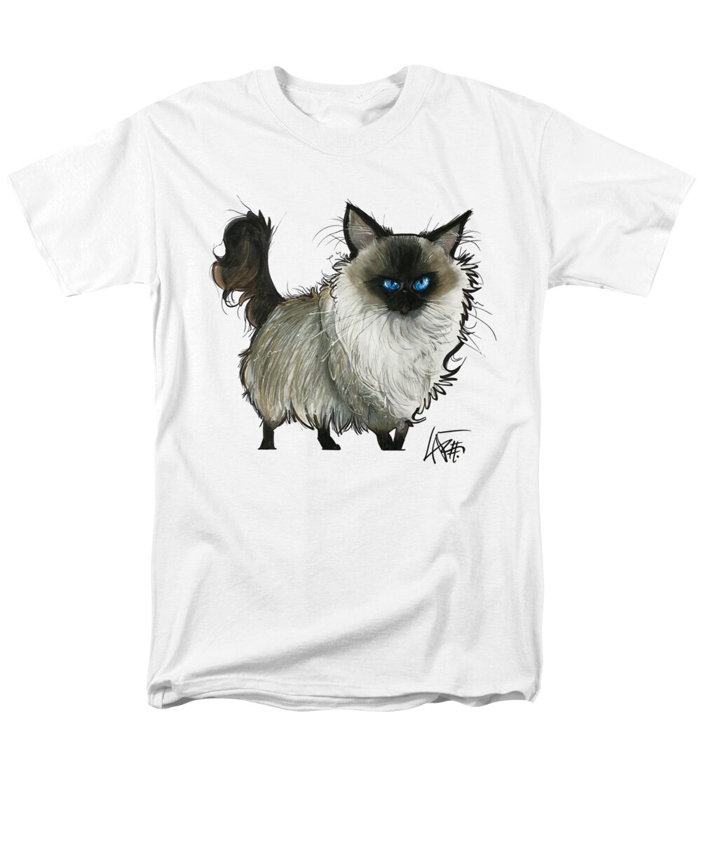 Cat Men's T-Shirt (Regular Fit) featuring the drawing Young 3746 by Canine Caricatures By John LaFree