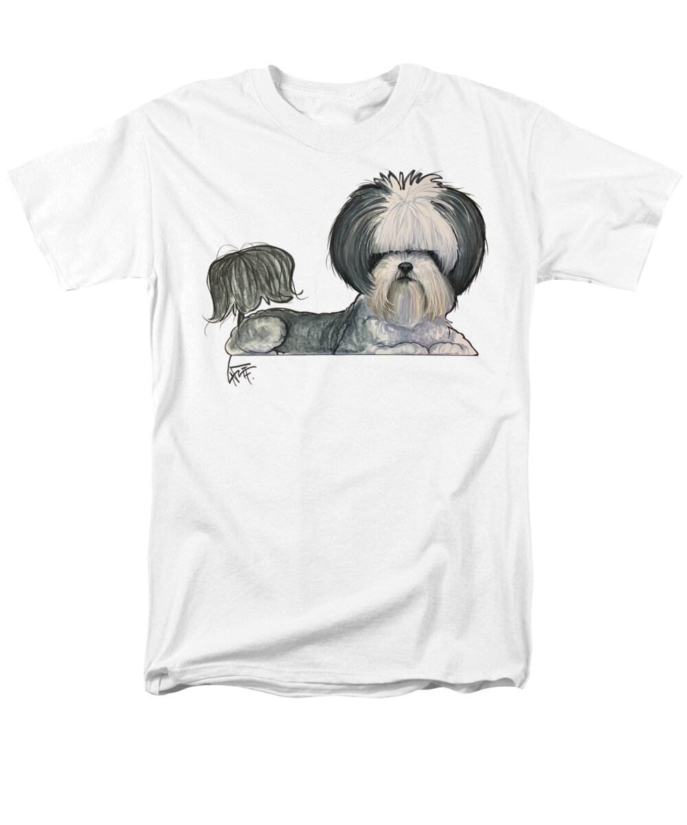 Kasper Men's T-Shirt (Regular Fit) featuring the drawing Kasper 5234 by Canine Caricatures By John LaFree