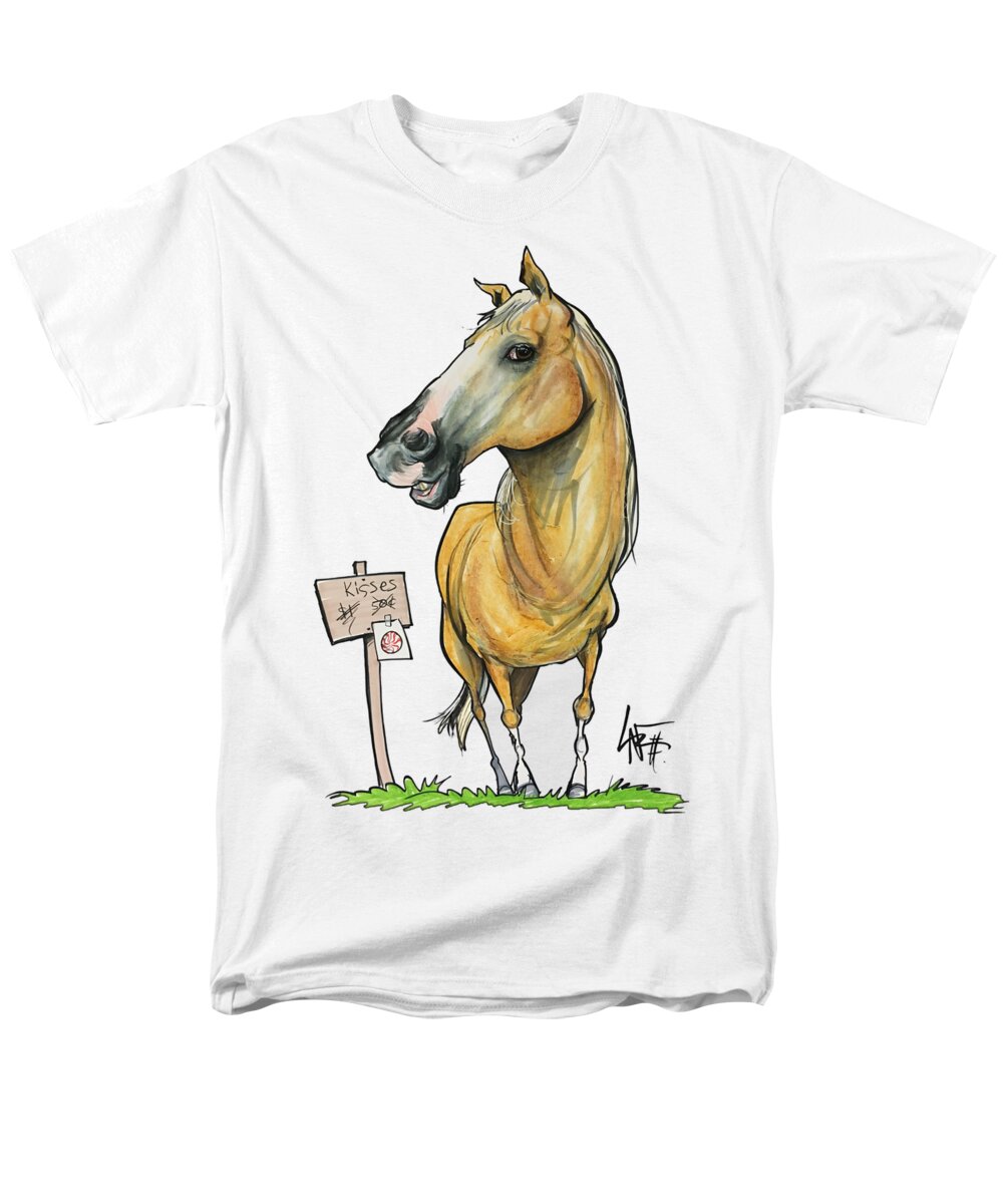 Levine 4593 Men's T-Shirt (Regular Fit) featuring the drawing Levine 4593 by Canine Caricatures By John LaFree