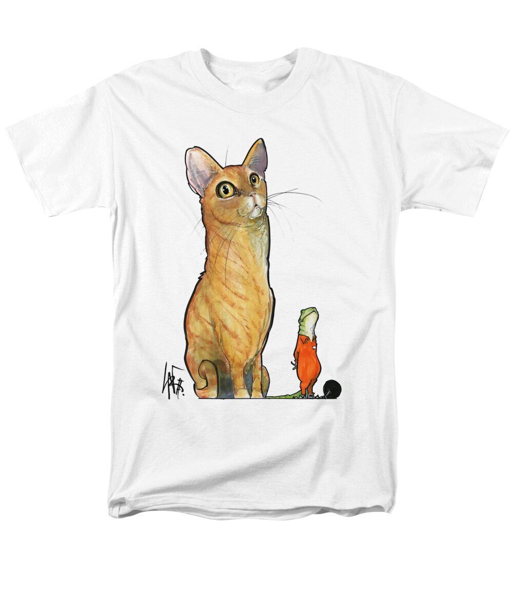 Wray 4511 Men's T-Shirt (Regular Fit) featuring the drawing Wray 4511 by Canine Caricatures By John LaFree