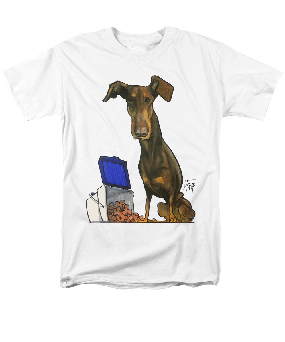 Lapp 4484 Men's T-Shirt (Regular Fit) featuring the drawing Lapp 4484 by Canine Caricatures By John LaFree