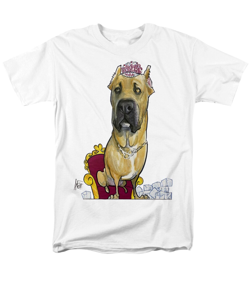 Johnson Men's T-Shirt (Regular Fit) featuring the drawing 5259 Johnson by Canine Caricatures By John LaFree