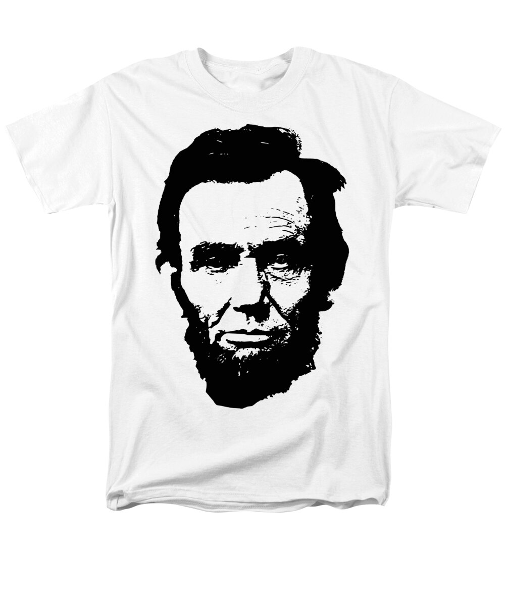 Abraham Lincoln Men's T-Shirt (Regular Fit) featuring the digital art Abraham Lincoln Minimalistic Pop Art by Megan Miller