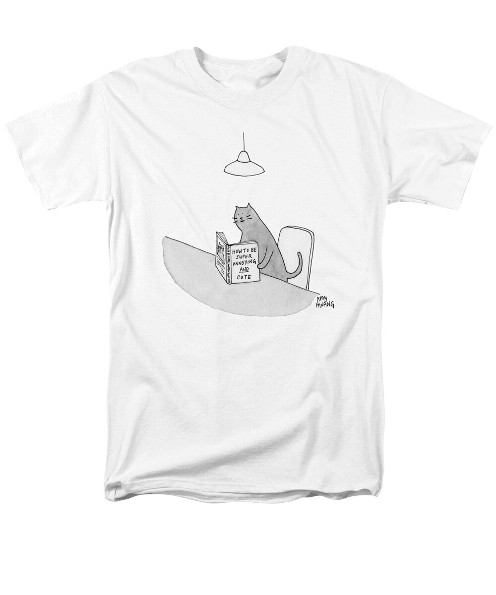 Cationless Men's T-Shirt (Regular Fit) featuring the drawing Annoying and Cute by Amy Hwang