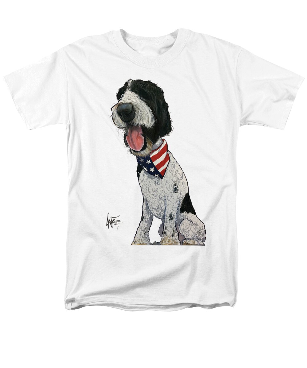 Aronson Men's T-Shirt (Regular Fit) featuring the drawing Aronson 5240 by Canine Caricatures By John LaFree
