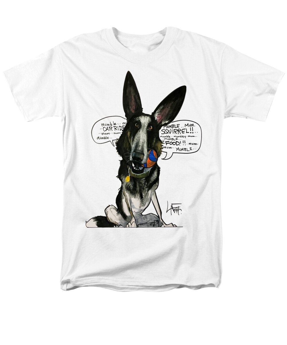 Bougard Men's T-Shirt (Regular Fit) featuring the drawing Bougard 4213 by Canine Caricatures By John LaFree