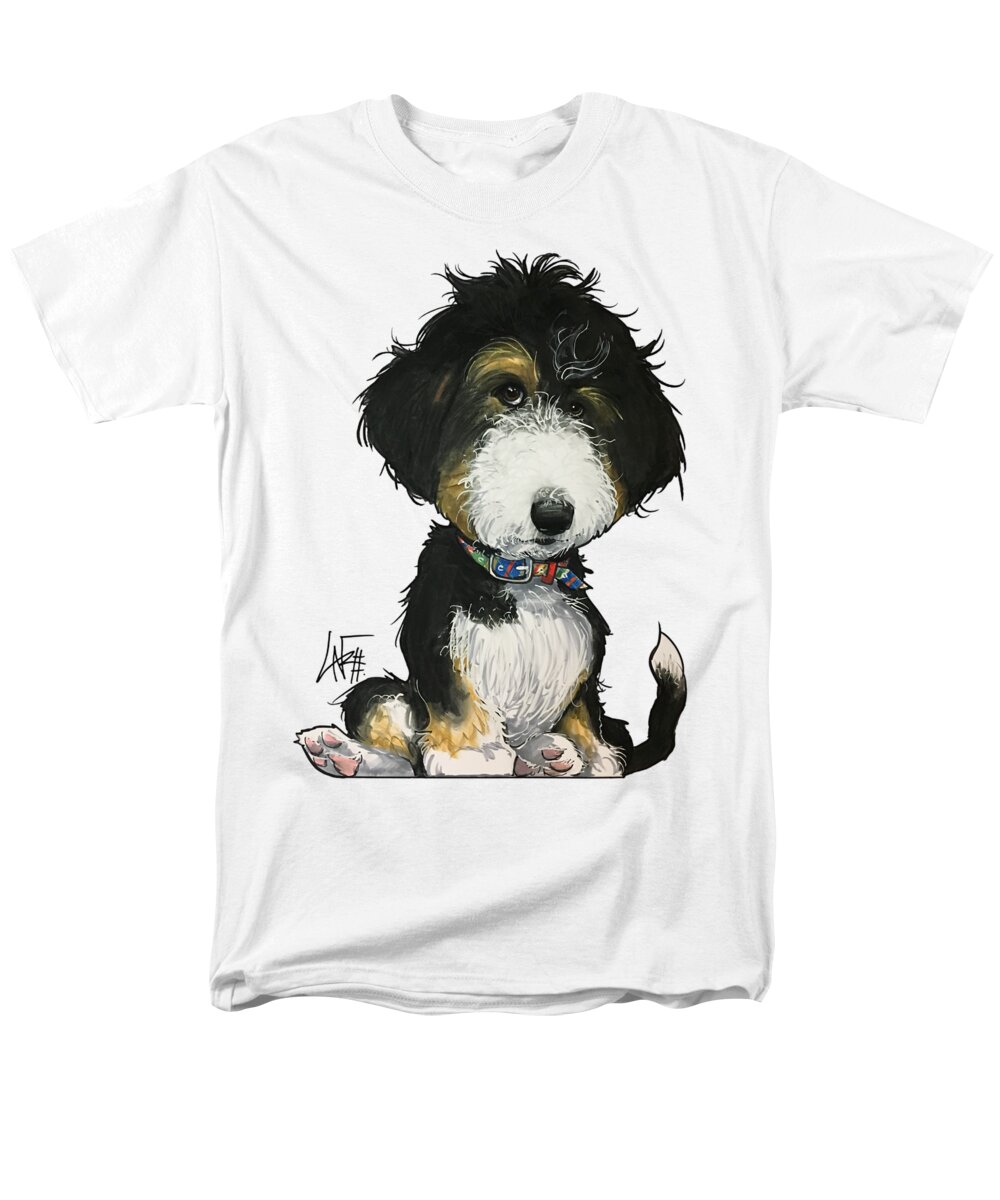 Bridge 4478 Men's T-Shirt (Regular Fit) featuring the drawing Bridge 4478 by Canine Caricatures By John LaFree