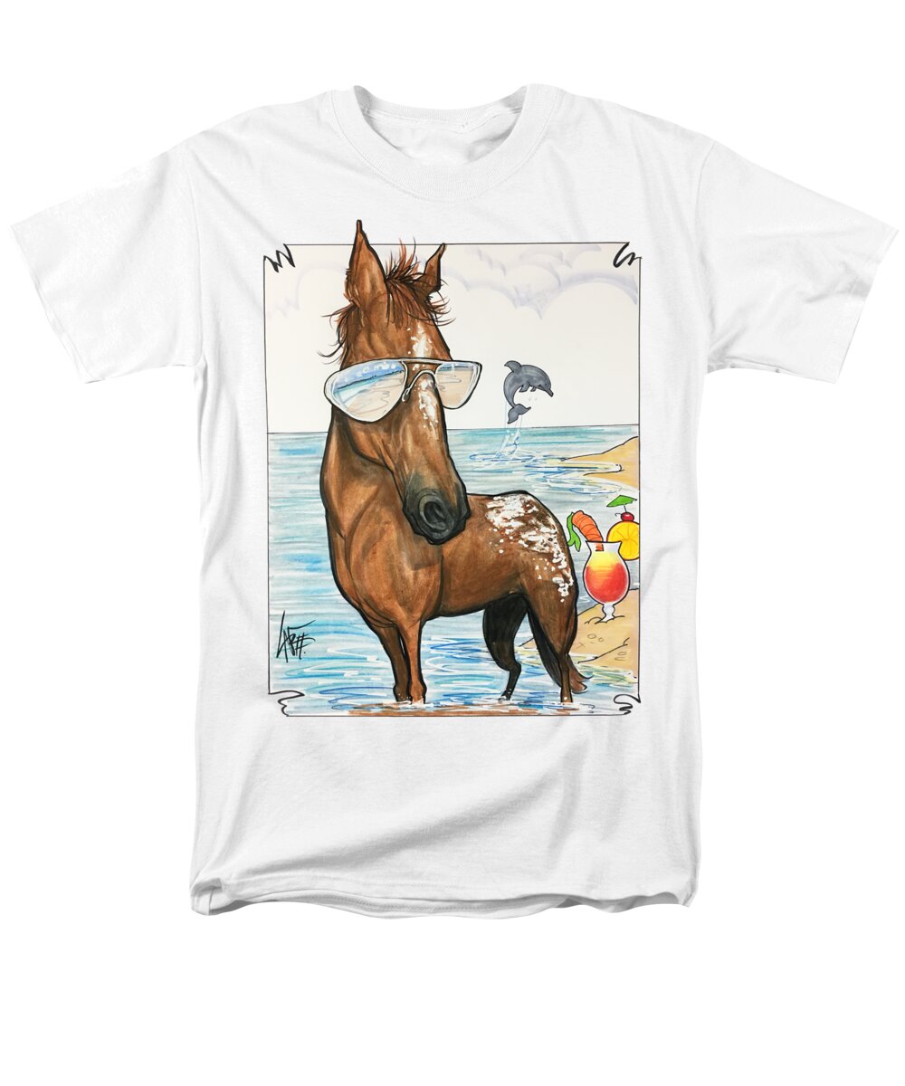 Canfield 4756 Men's T-Shirt (Regular Fit) featuring the drawing Canfield 4756 by Canine Caricatures By John LaFree