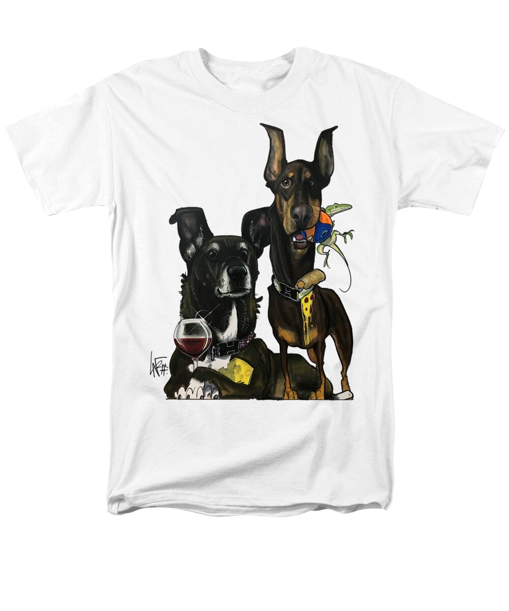 Carter Men's T-Shirt (Regular Fit) featuring the drawing Carter 5016 by Canine Caricatures By John LaFree