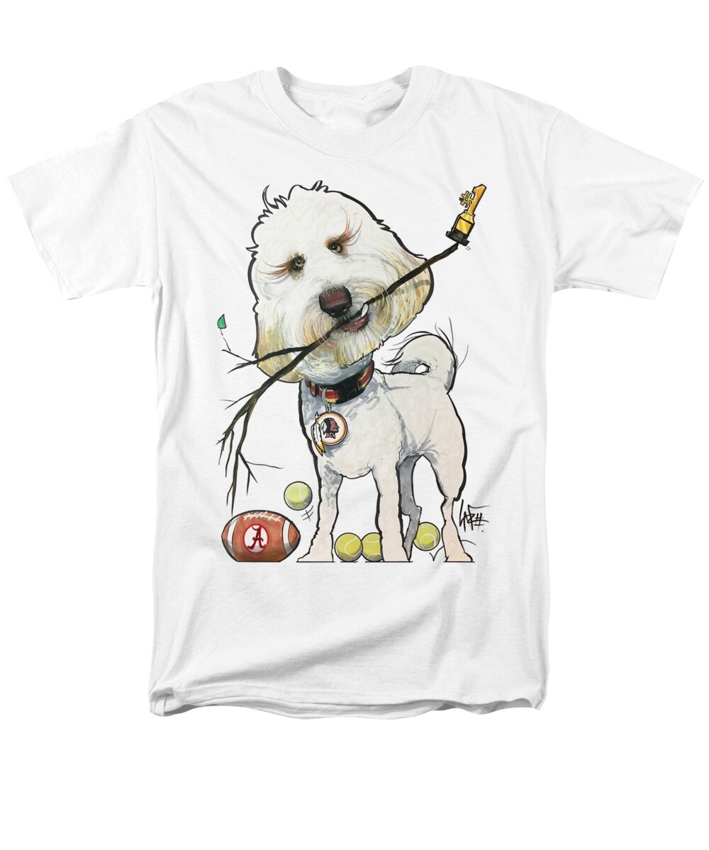 Cecil Men's T-Shirt (Regular Fit) featuring the drawing Cecil 4357 by Canine Caricatures By John LaFree