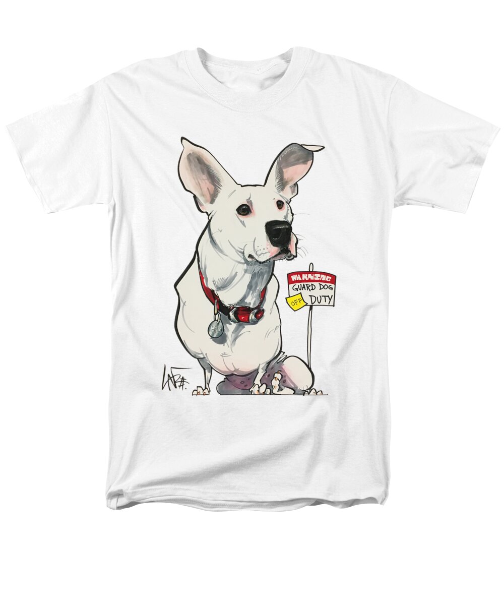 Chester 4515 Men's T-Shirt (Regular Fit) featuring the drawing Chester 4515 by Canine Caricatures By John LaFree
