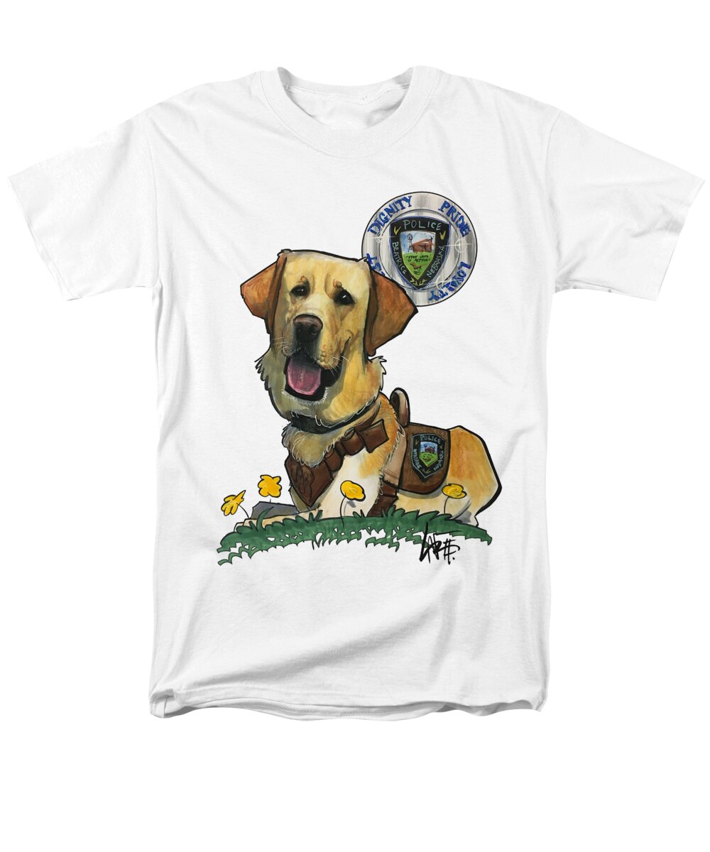 Chisano Men's T-Shirt (Regular Fit) featuring the drawing Chisano 4372 by Canine Caricatures By John LaFree
