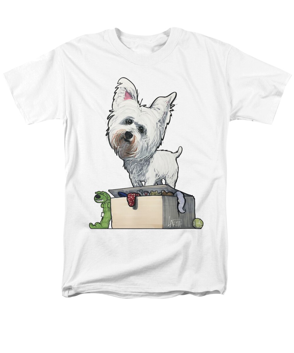 Demnisky Men's T-Shirt (Regular Fit) featuring the drawing Demnisky 4324 by Canine Caricatures By John LaFree