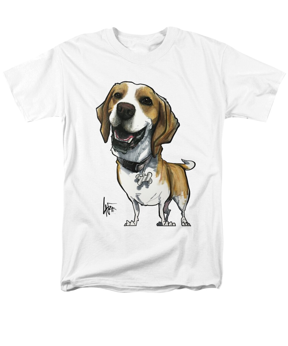 Ditomasso Men's T-Shirt (Regular Fit) featuring the drawing Ditomasso 4212 by Canine Caricatures By John LaFree