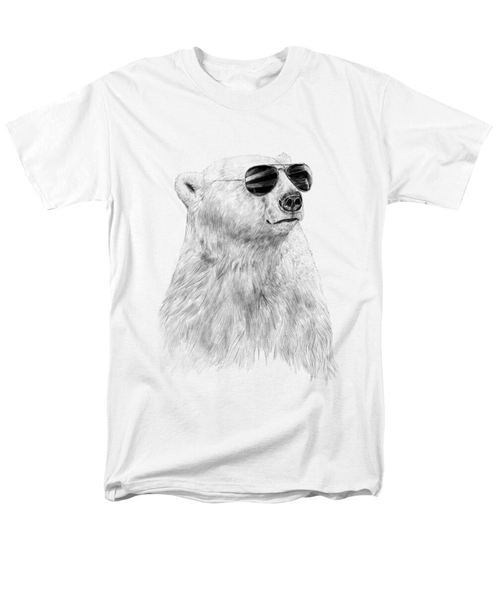 Polar Bear Men's T-Shirt (Regular Fit) featuring the drawing Don't let the sun go down by Balazs Solti