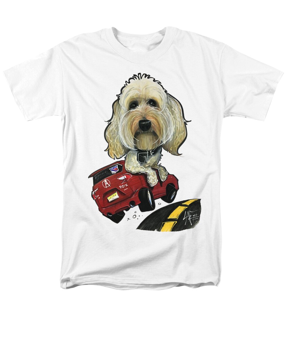 Fier 4777 Men's T-Shirt (Regular Fit) featuring the drawing Fier 4777 by Canine Caricatures By John LaFree