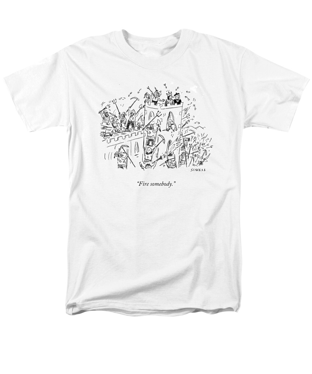 Fire Somebody. Men's T-Shirt (Regular Fit) featuring the drawing Fire Somebody by David Sipress