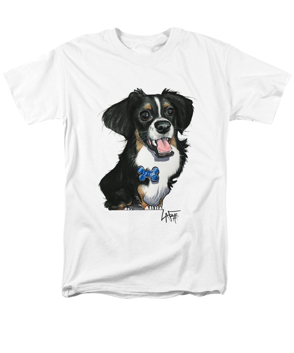 Foster 4743 Men's T-Shirt (Regular Fit) featuring the drawing Foster 4743 by Canine Caricatures By John LaFree