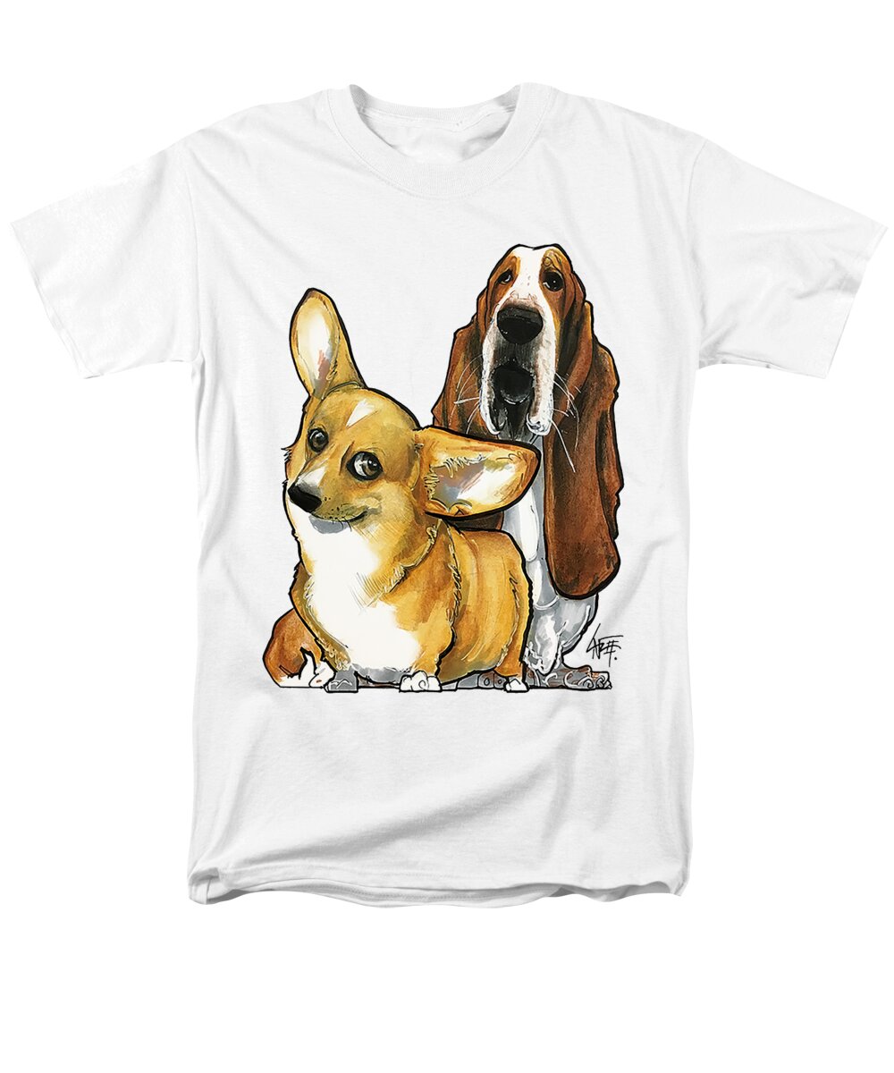 Gardner 2465 Men's T-Shirt (Regular Fit) featuring the drawing Gardner 2465 by Canine Caricatures By John LaFree