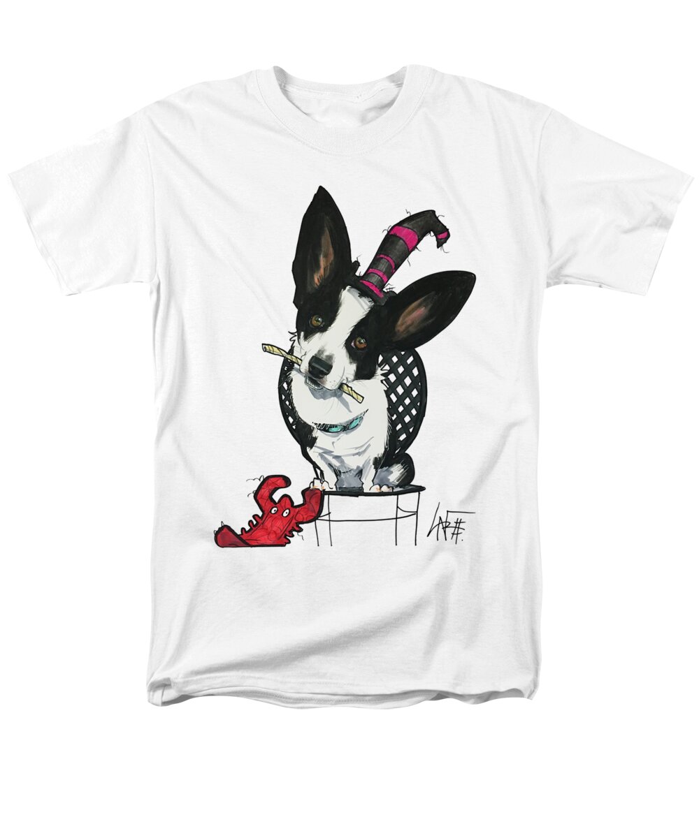 Garza 4551 Men's T-Shirt (Regular Fit) featuring the drawing Garza 4551 by Canine Caricatures By John LaFree