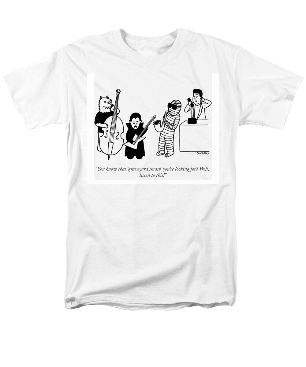 You Know That 'graveyard Smash' You're Looking For? Well Men's T-Shirt (Regular Fit) featuring the drawing Graveyard Smash by Johnny DiNapoli