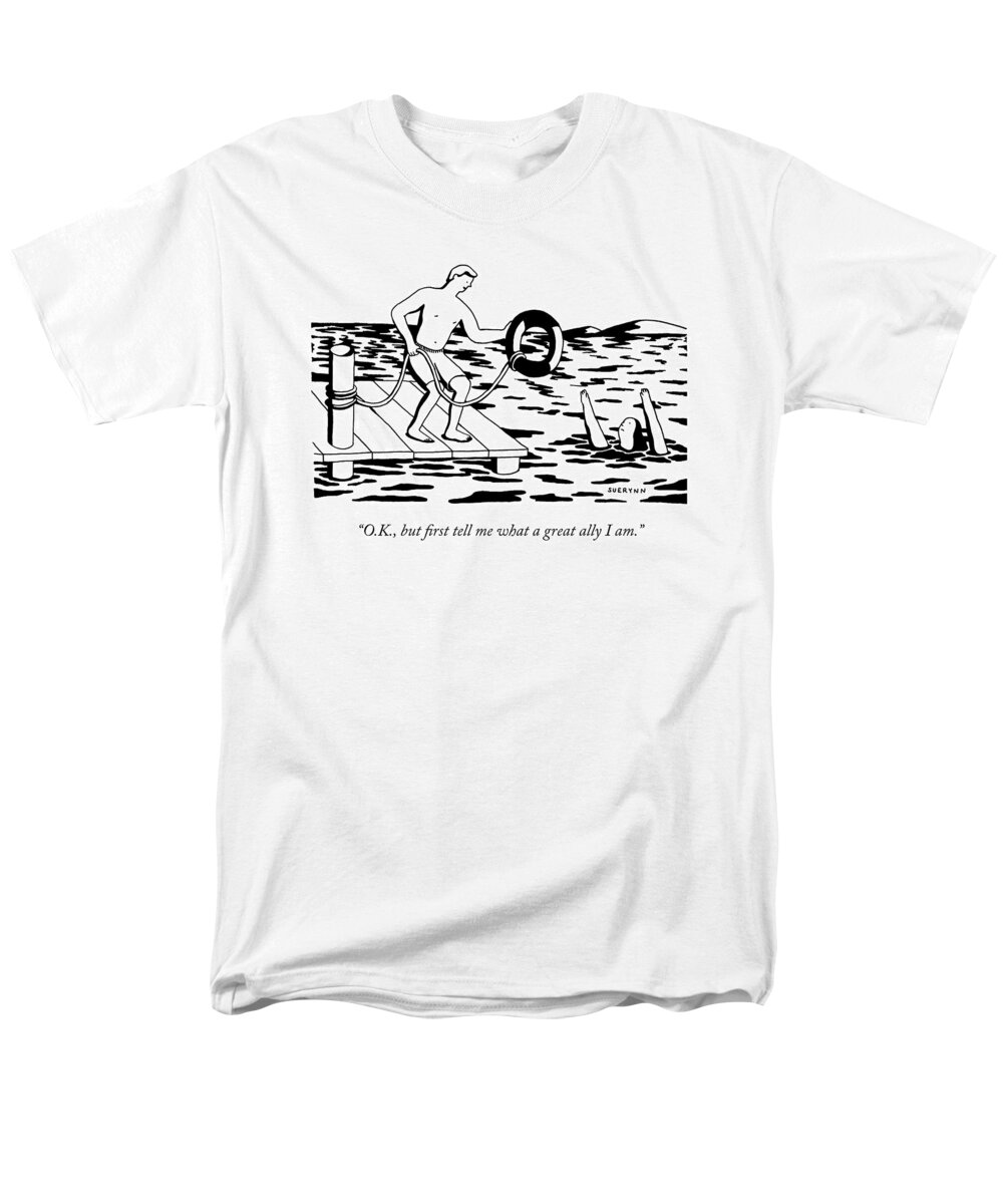 o.k. Men's T-Shirt (Regular Fit) featuring the drawing Great Ally by Suerynn Lee