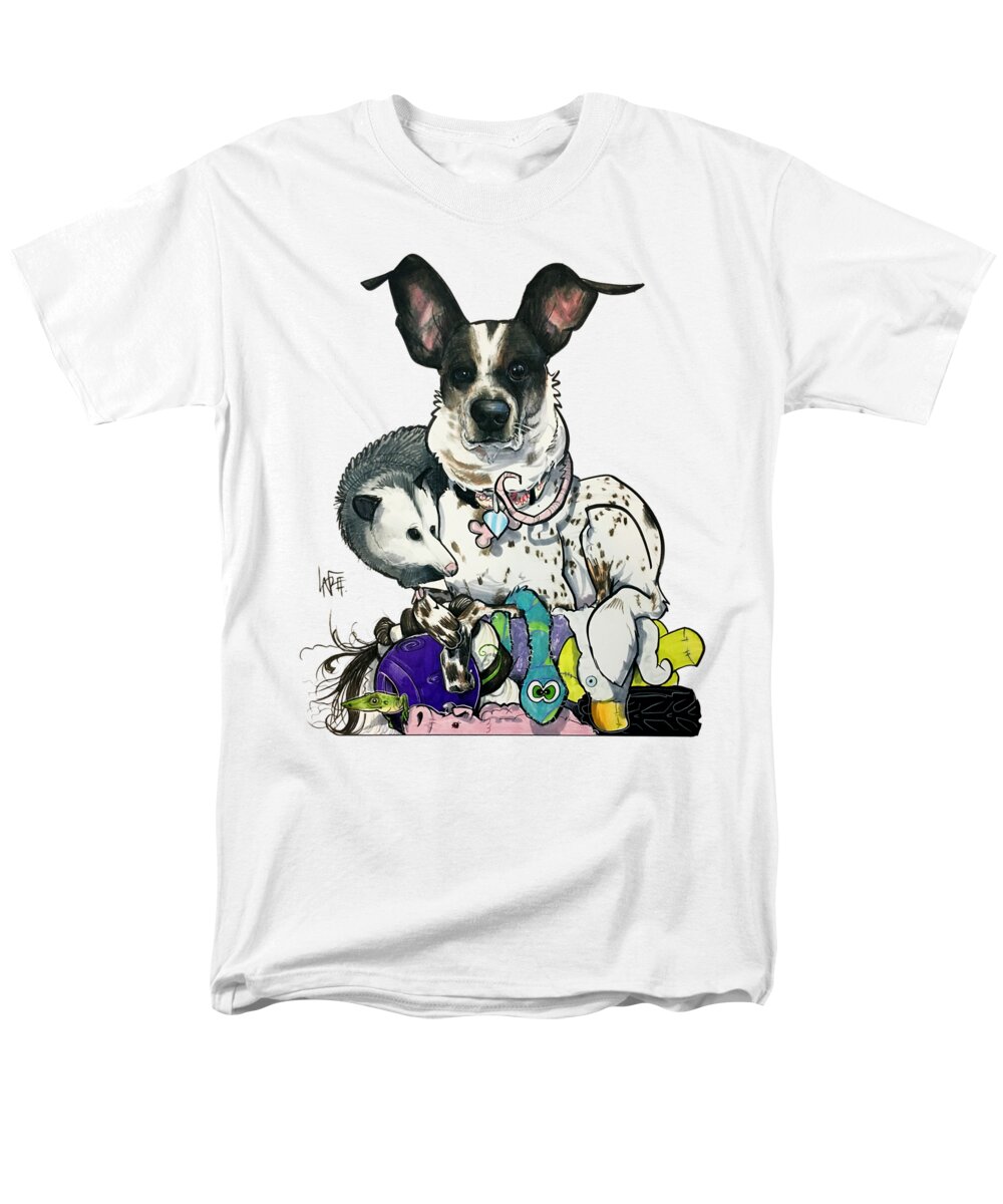 Guzman Men's T-Shirt (Regular Fit) featuring the drawing Guzman 5168 by Canine Caricatures By John LaFree