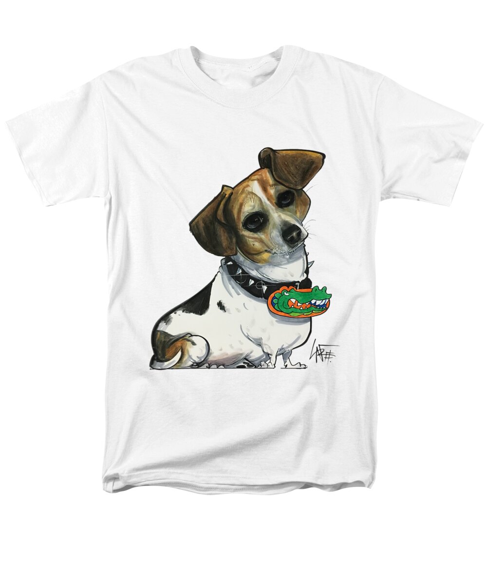 Harrell 4530 Men's T-Shirt (Regular Fit) featuring the drawing Harrell 4530 by Canine Caricatures By John LaFree