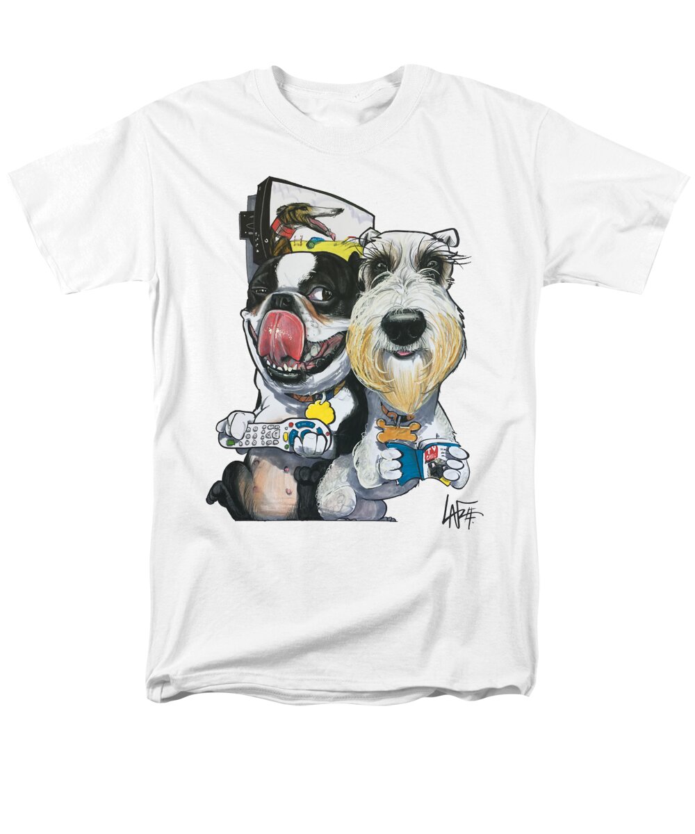 Heath Men's T-Shirt (Regular Fit) featuring the drawing Heath 5106 by Canine Caricatures By John LaFree