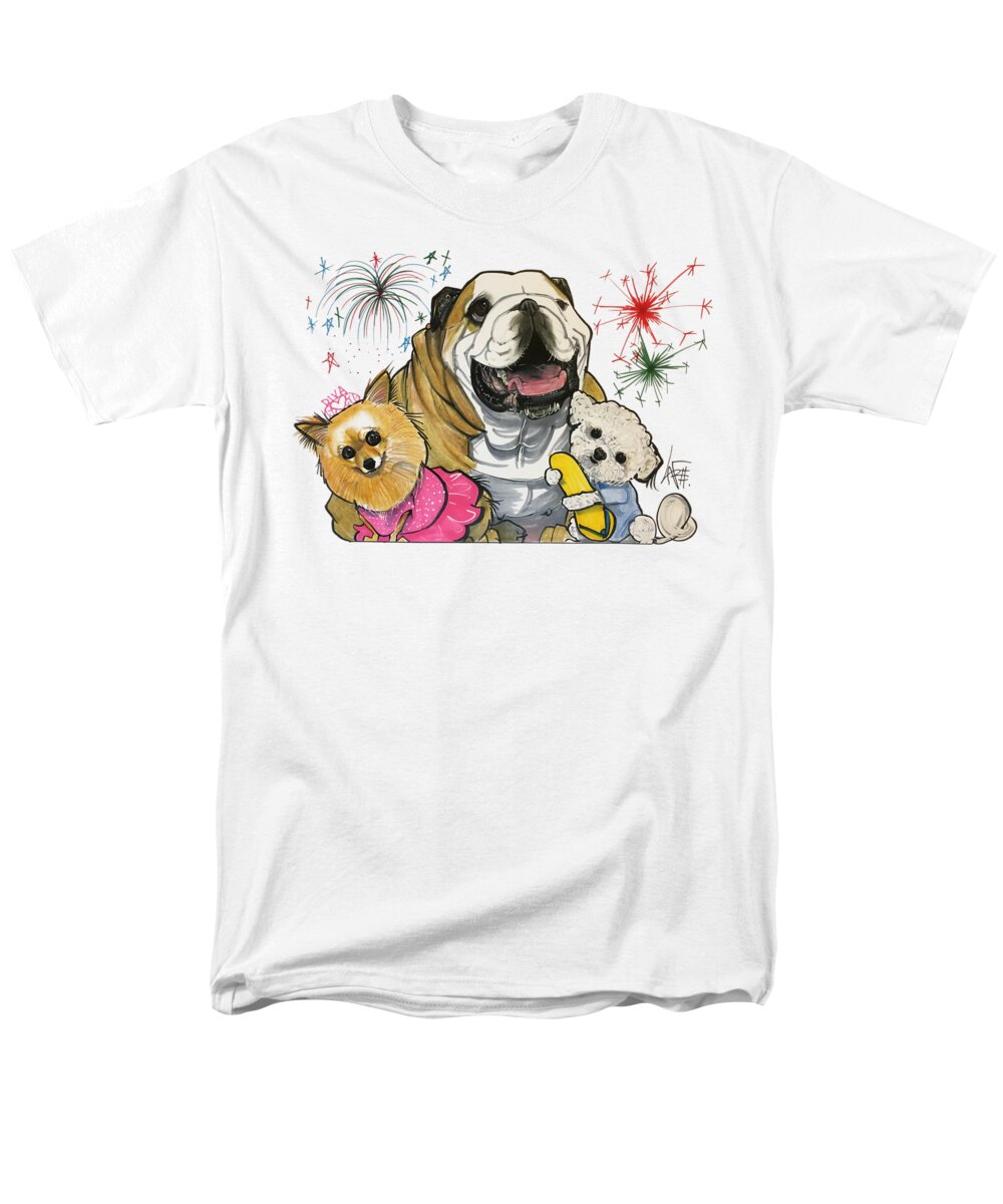 Huerta 4595 Men's T-Shirt (Regular Fit) featuring the drawing Huerta 4595 by Canine Caricatures By John LaFree