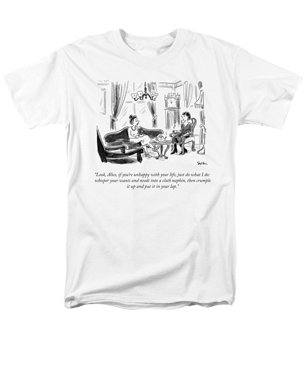 look Men's T-Shirt (Regular Fit) featuring the drawing If You're Unhappy by Sofia Warren