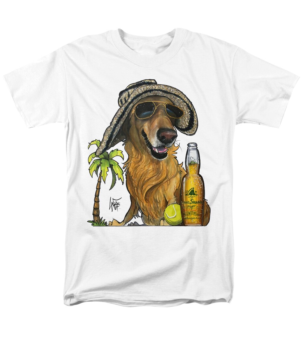 Kanter Men's T-Shirt (Regular Fit) featuring the drawing Kantner 5094 by Canine Caricatures By John LaFree