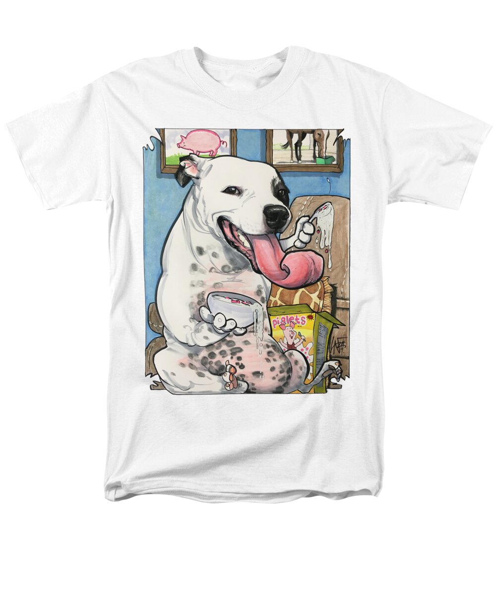 Knapp Men's T-Shirt (Regular Fit) featuring the drawing Knapp 4825 by Canine Caricatures By John LaFree