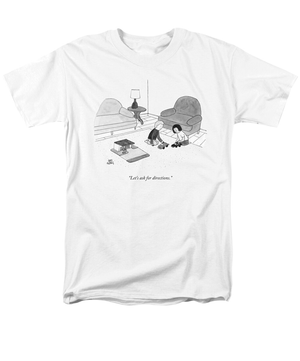 let's Ask For Directions. Toys Men's T-Shirt (Regular Fit) featuring the drawing Let's Ask For Directions by Amy Hwang