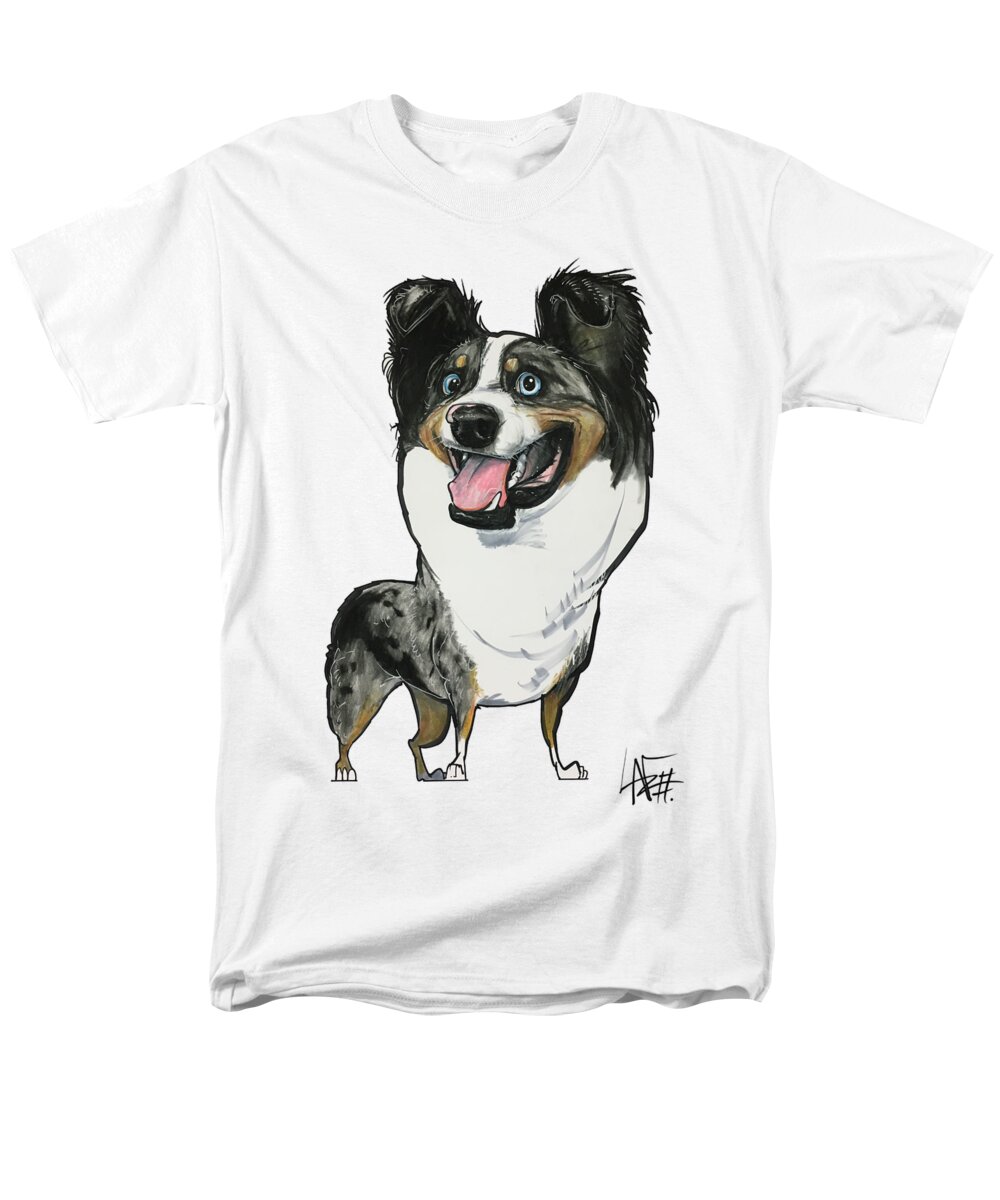 Mauras Men's T-Shirt (Regular Fit) featuring the drawing Mauras 4803 by Canine Caricatures By John LaFree