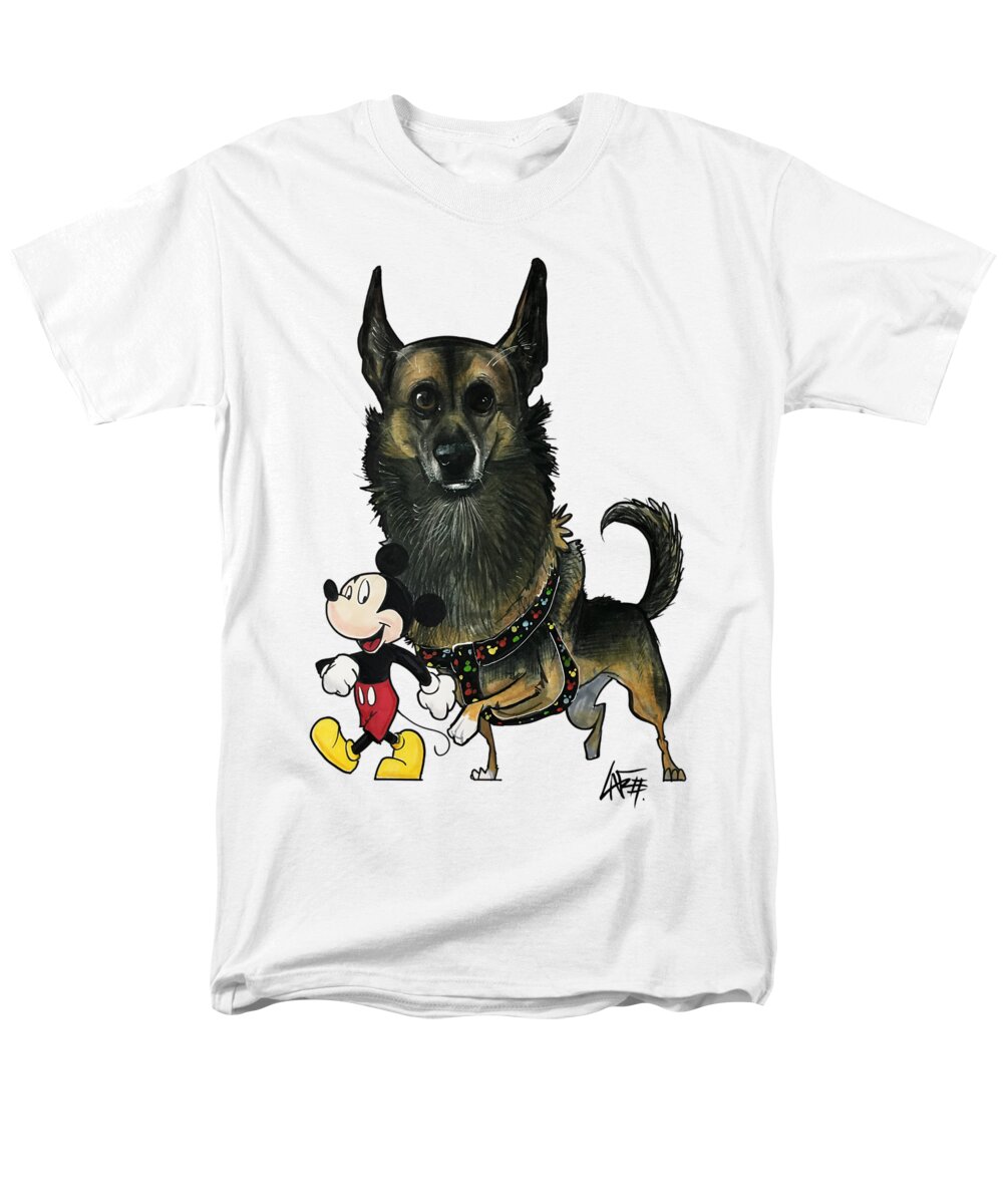 Mcdonough Men's T-Shirt (Regular Fit) featuring the drawing McDonough 4184 by Canine Caricatures By John LaFree