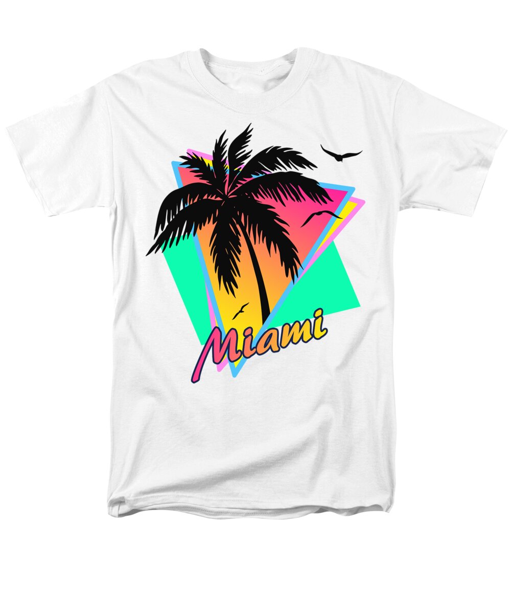 Miami Men's T-Shirt (Regular Fit) featuring the digital art Miami by Filip Schpindel