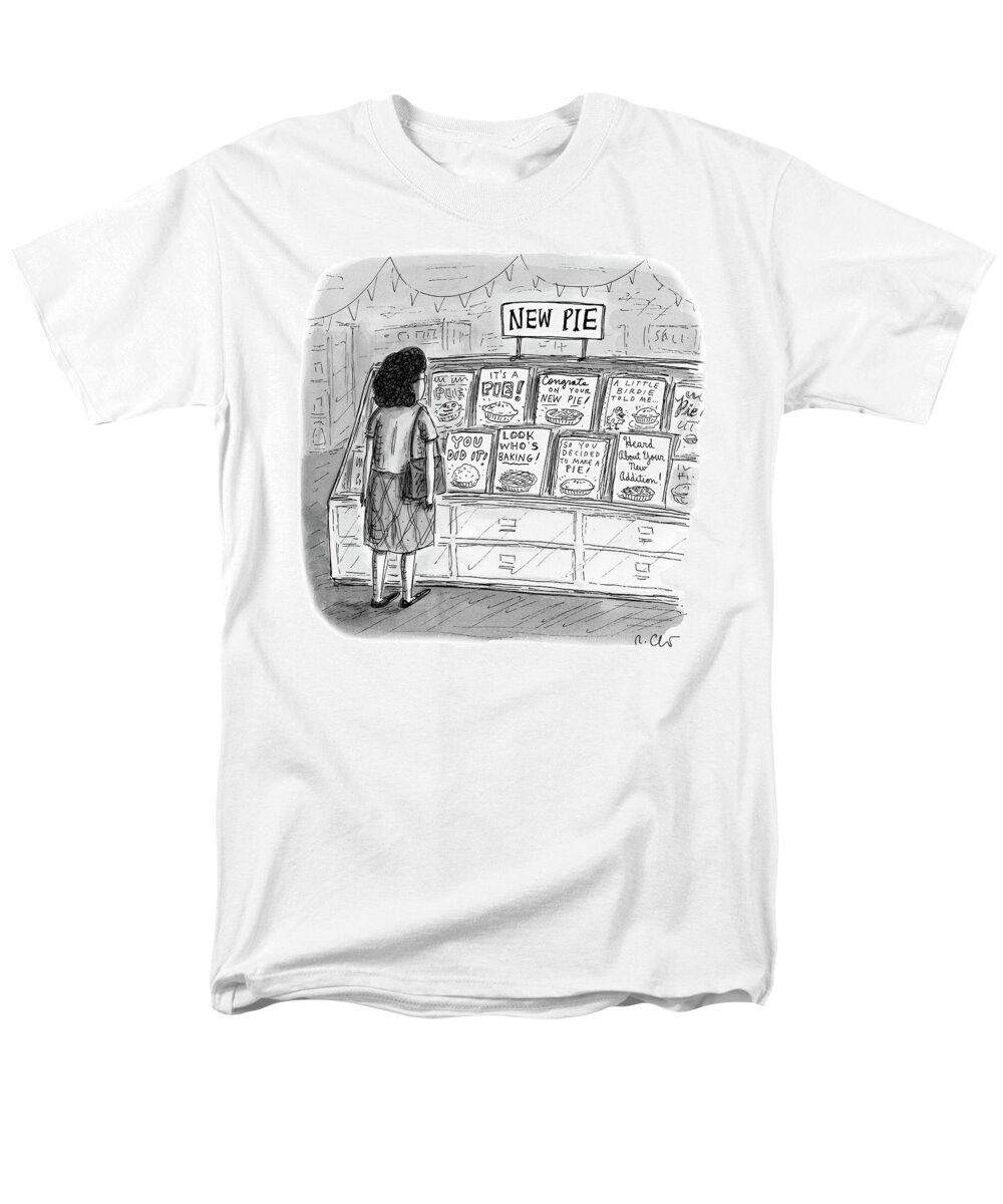Pie Men's T-Shirt (Regular Fit) featuring the drawing New Pie by Roz Chast