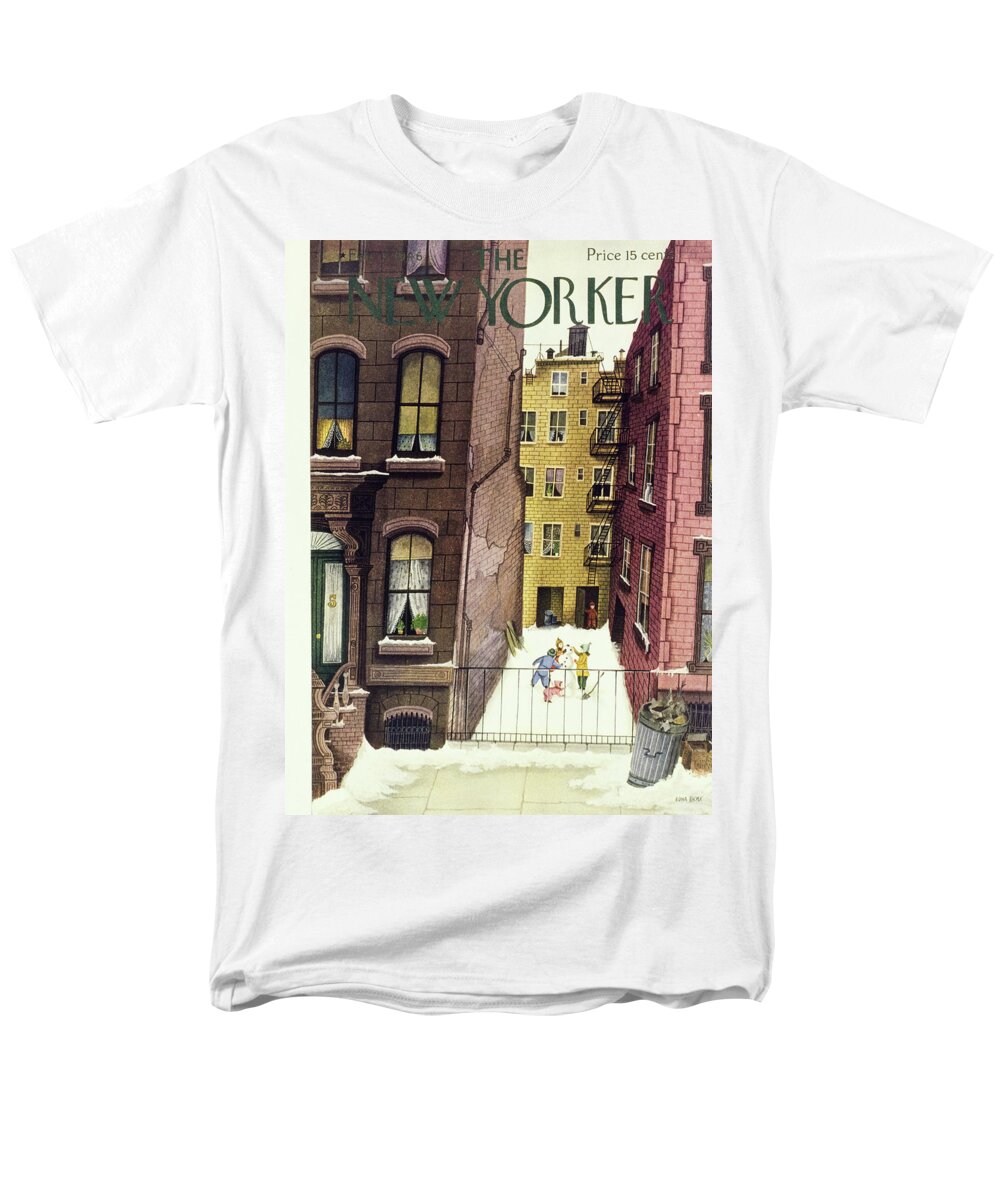 Illustration Men's T-Shirt (Regular Fit) featuring the painting New Yorker February 2, 1946 by Edna Eicke