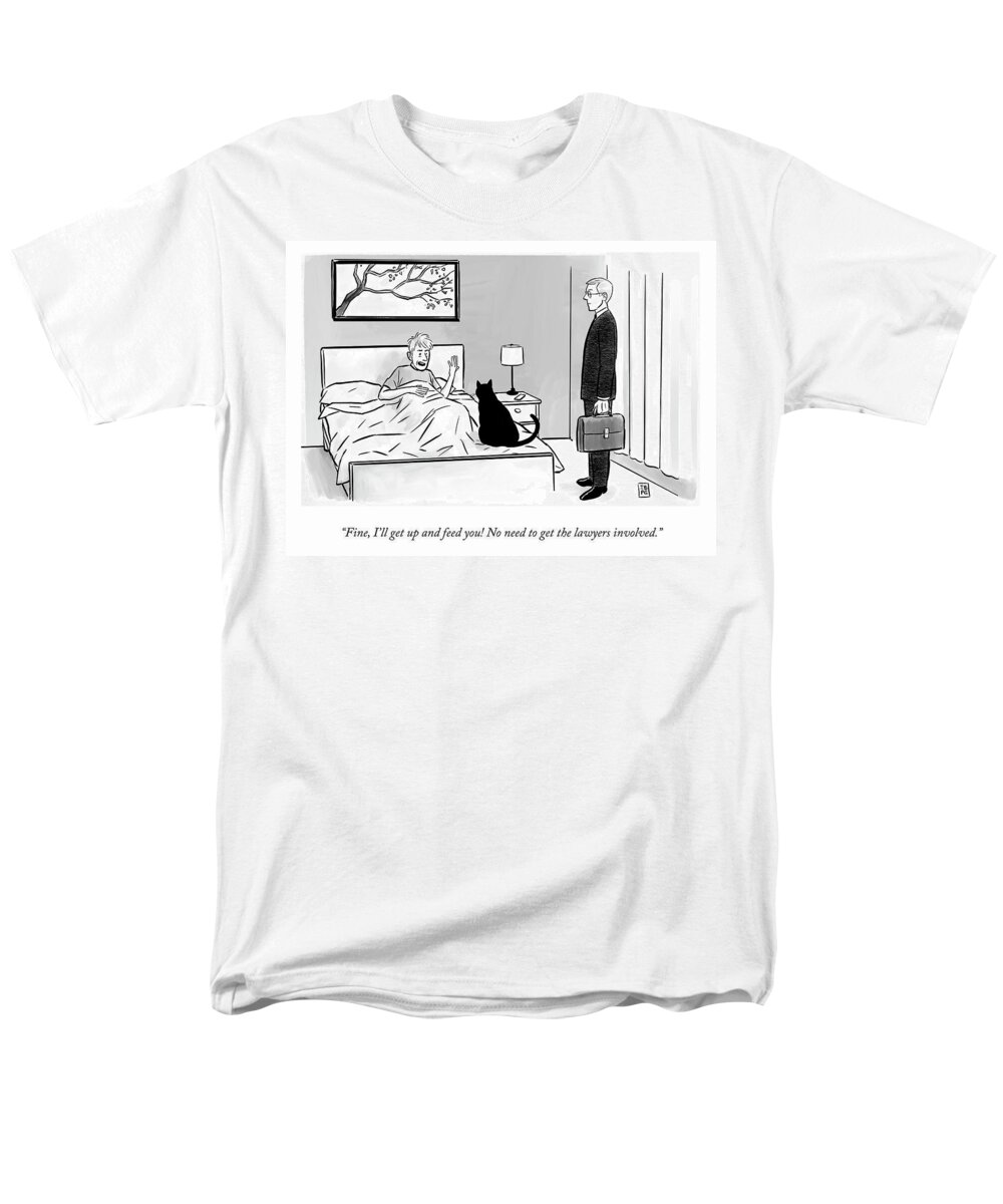 fine Men's T-Shirt (Regular Fit) featuring the drawing No Need to Get the Lawyers Involved by Pia Guerra and Ian Boothby
