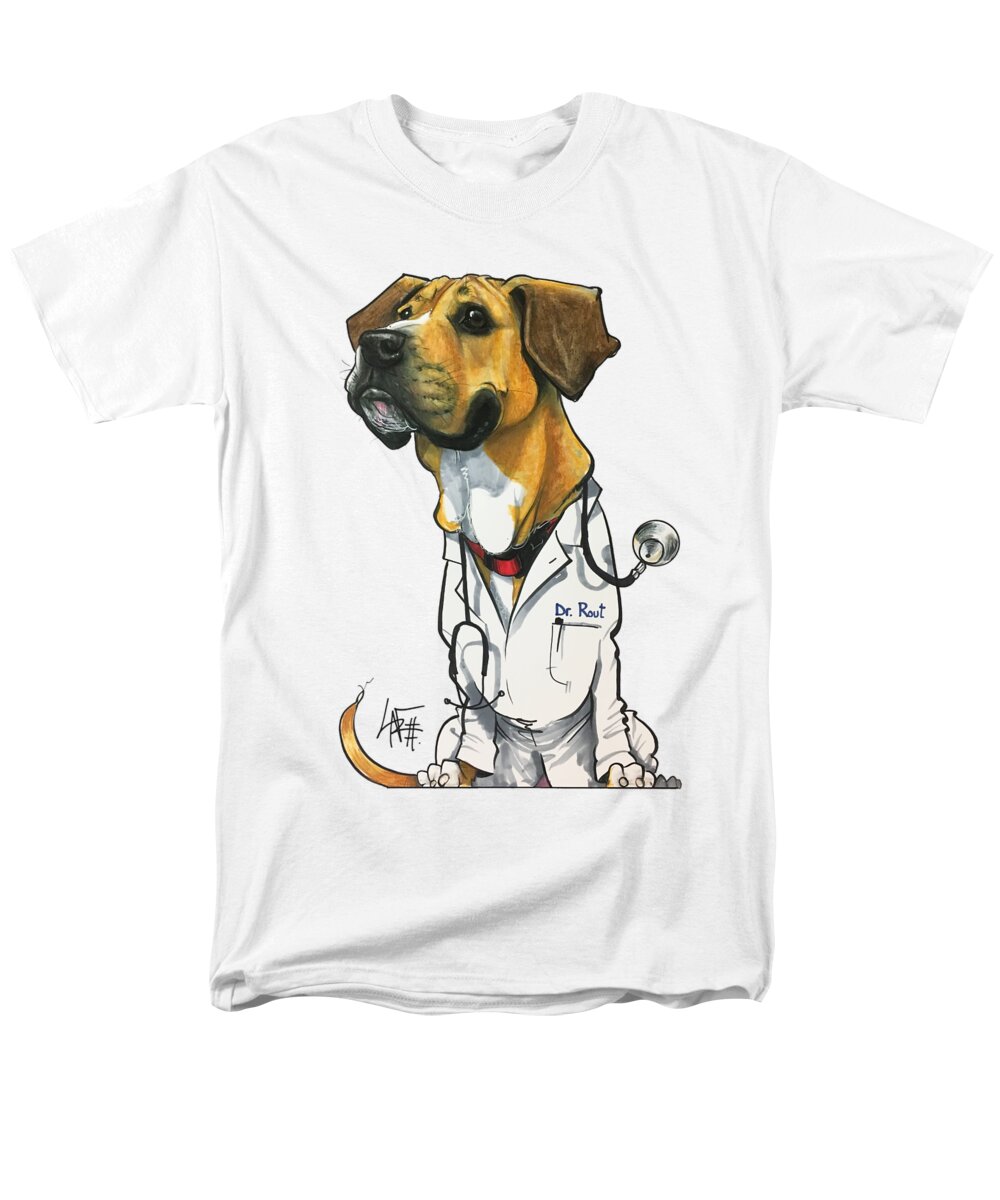 Pettit Men's T-Shirt (Regular Fit) featuring the drawing Pettit 4396 by Canine Caricatures By John LaFree