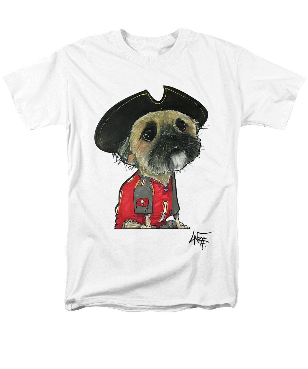 Phillips 4557 Men's T-Shirt (Regular Fit) featuring the drawing Phillips 4557 by Canine Caricatures By John LaFree