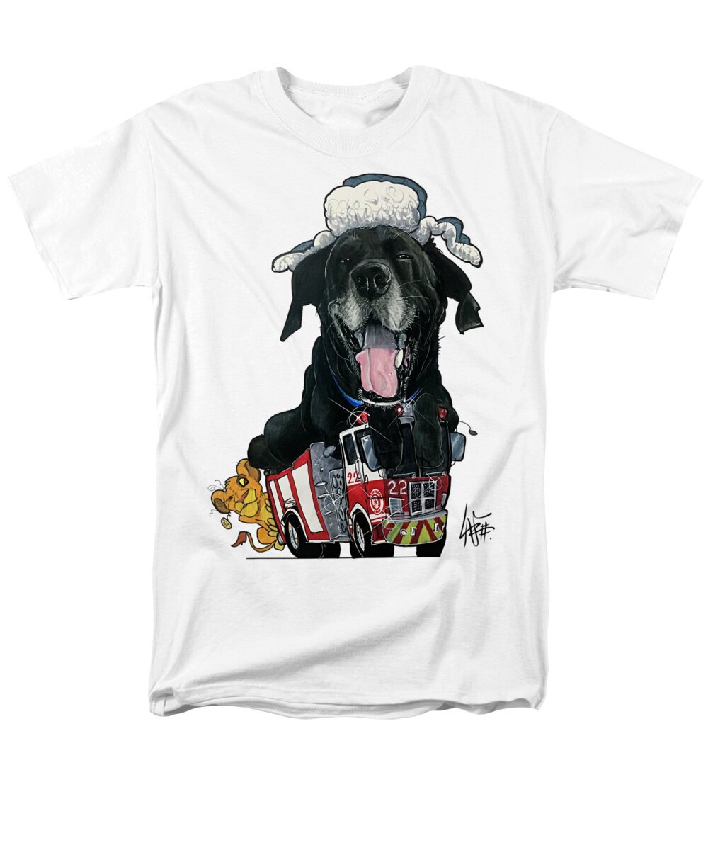 Pierce Men's T-Shirt (Regular Fit) featuring the drawing Pierce 5092 by Canine Caricatures By John LaFree