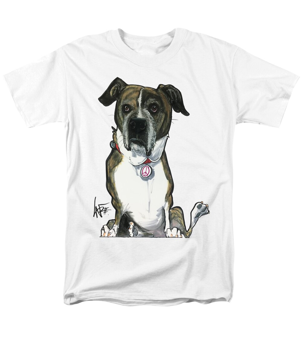 Plummer Men's T-Shirt (Regular Fit) featuring the drawing Plummer 4804 by Canine Caricatures By John LaFree