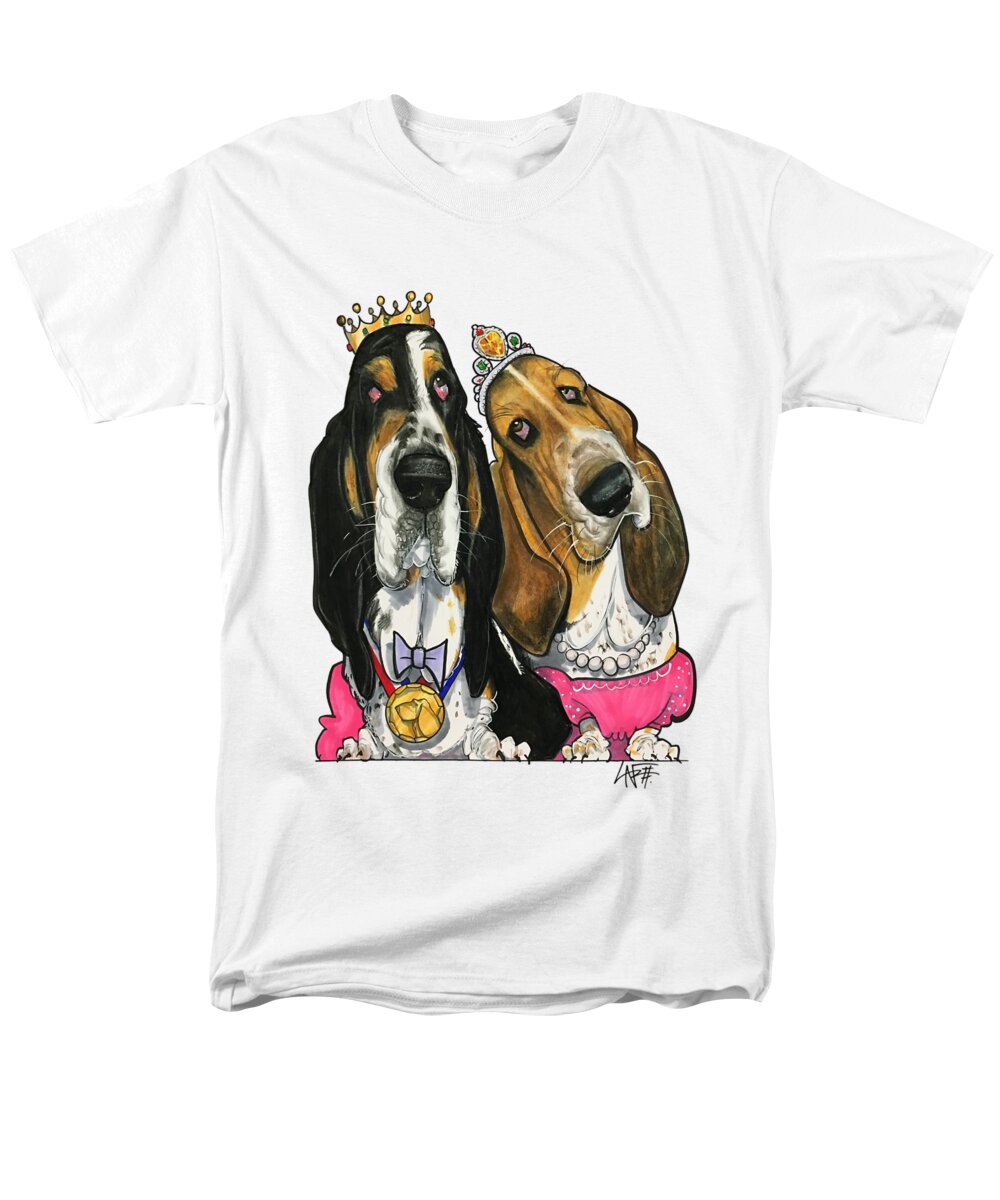 Puskas 4506 Men's T-Shirt (Regular Fit) featuring the drawing Puskas 4506 by Canine Caricatures By John LaFree