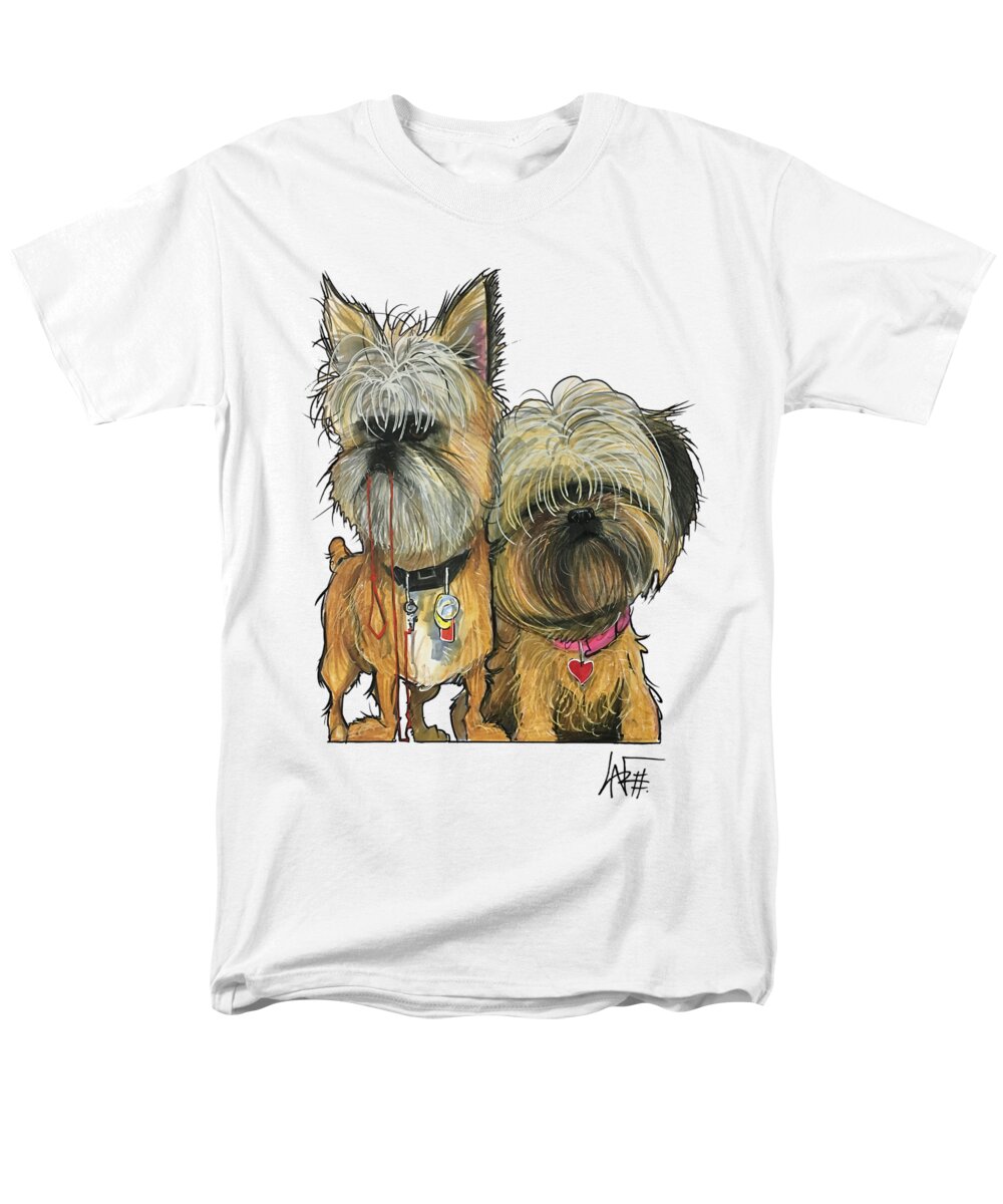 Richter 4542 Men's T-Shirt (Regular Fit) featuring the drawing Richter 4542 by Canine Caricatures By John LaFree