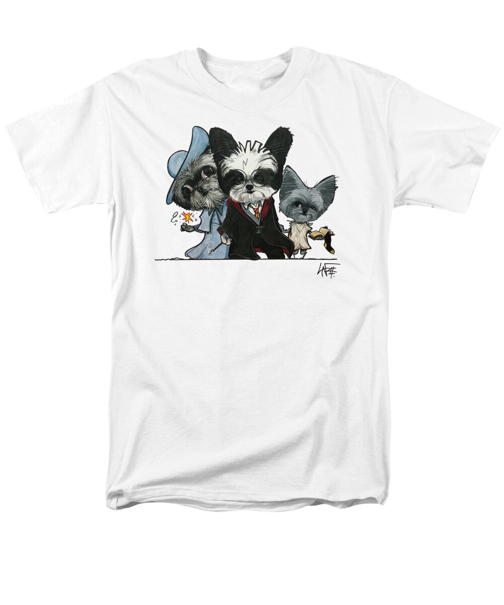 Rivera 4471 Men's T-Shirt (Regular Fit) featuring the drawing Rivera 4471 by Canine Caricatures By John LaFree